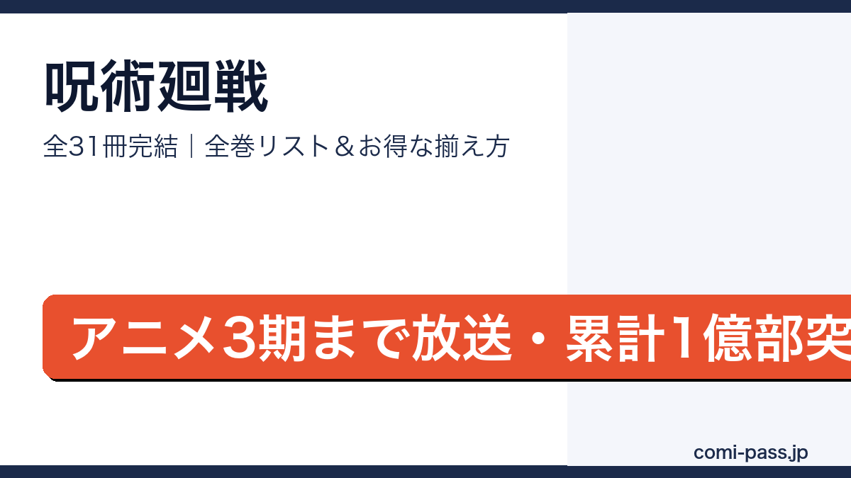 呪術廻戦全巻リストとお得な揃え方