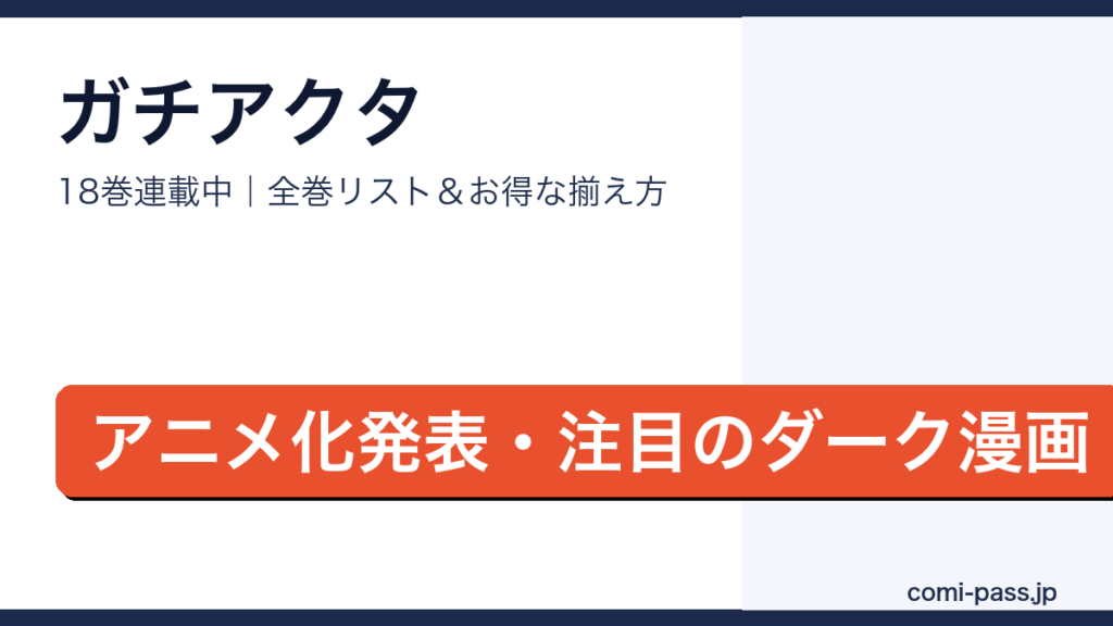 ガチアクタ全巻リストとお得な揃え方