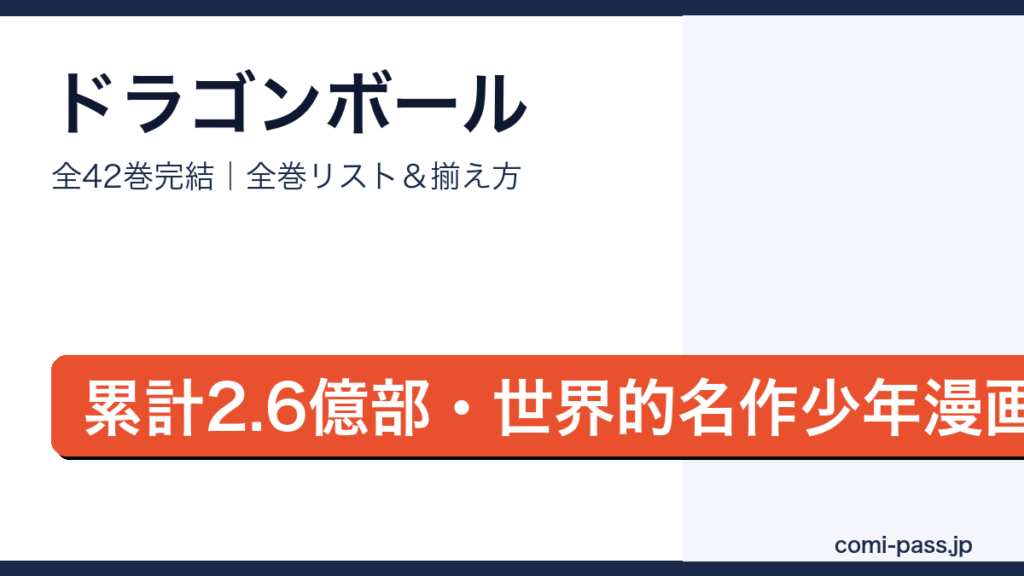 ドラゴンボール全巻リストとお得な揃え方