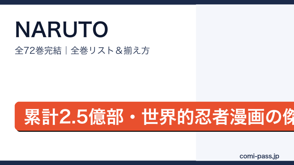 NARUTO全巻リストとお得な揃え方