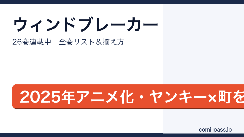 ウィンドブレーカー全巻リストとお得な揃え方