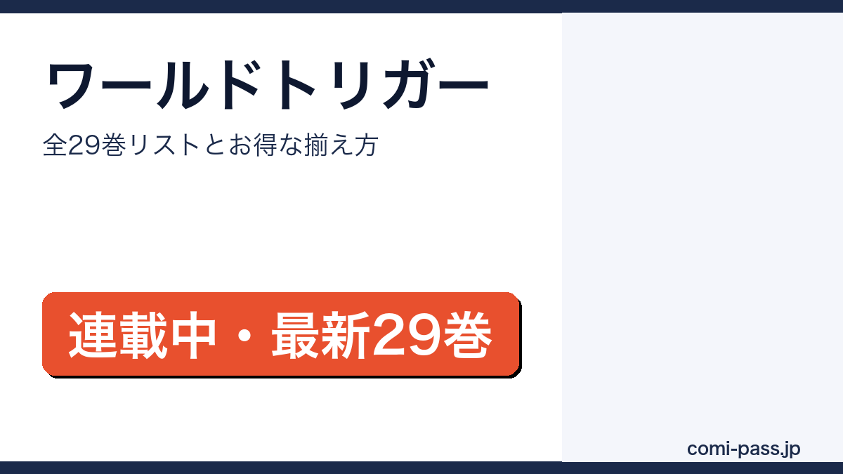 ワールドトリガー 全巻リストとお得な揃え方