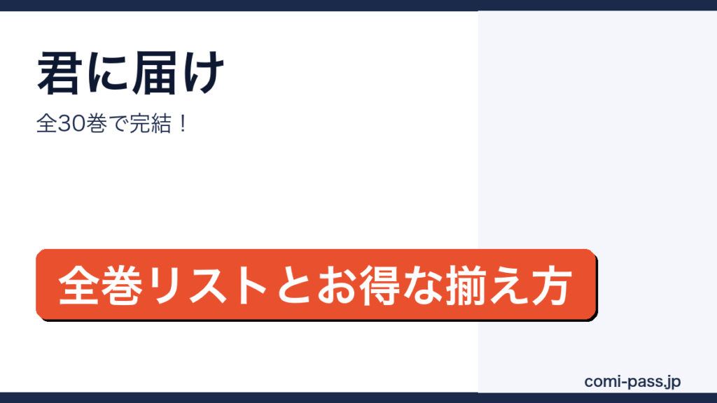 君に届けの全巻リストとお得な揃え方を解説するアイキャッチ画像