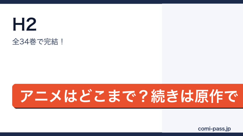 H2の全巻ガイドとアニメ対応を解説するアイキャッチ画像