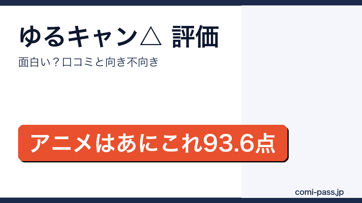 ゆるキャン△の評価・口コミを解説するアイキャッチ画像