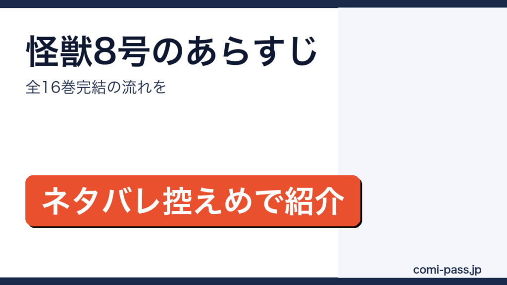 怪獣8号のあらすじをネタバレ控えめで紹介するアイキャッチ画像