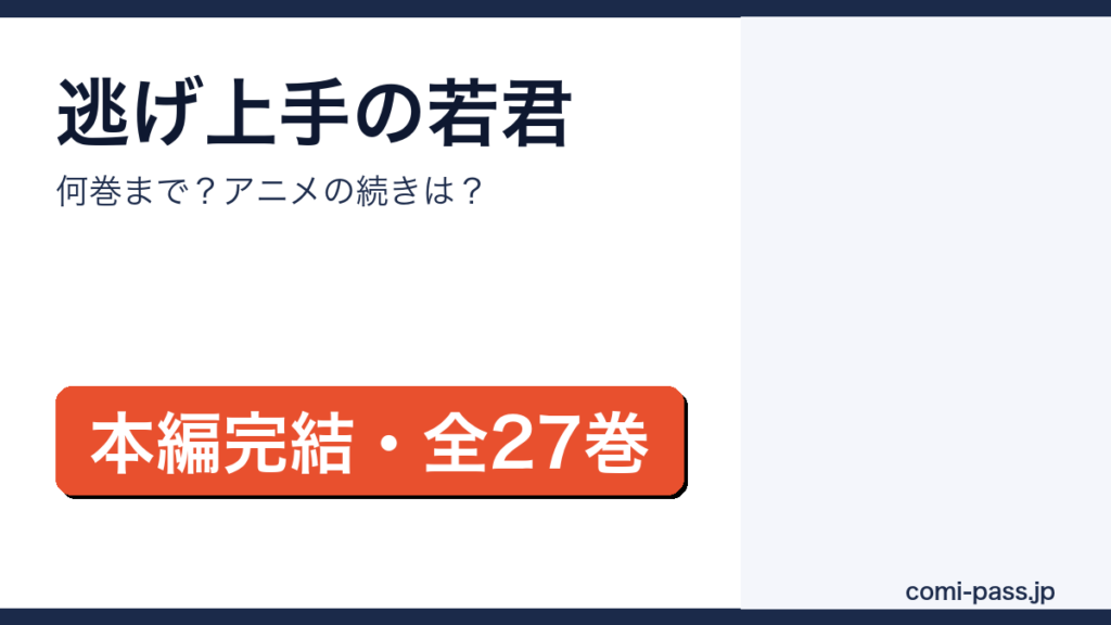 逃げ上手の若君は何巻まで？本編完結・全27巻｜アニメの続きは何巻からを解説するアイキャッチ画像