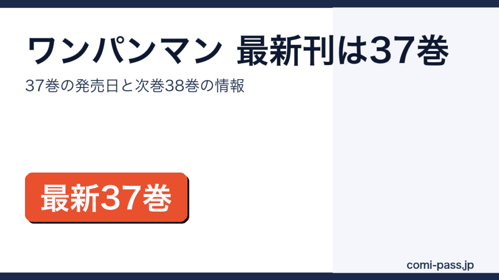 ワンパンマン最新刊37巻の発売日と次巻38巻情報のアイキャッチ画像