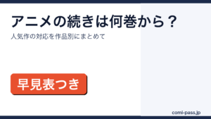 アニメの続きは漫画何巻から読めるかをまとめたアイキャッチ画像