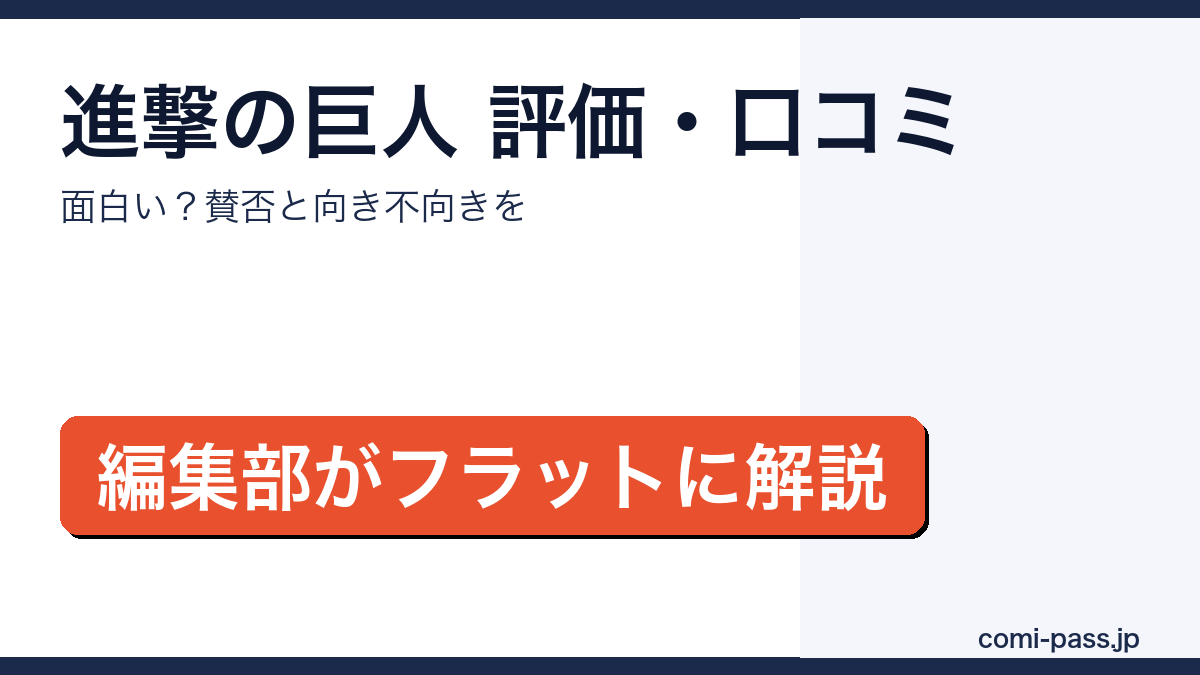 進撃の巨人の評価・口コミを解説するアイキャッチ画像