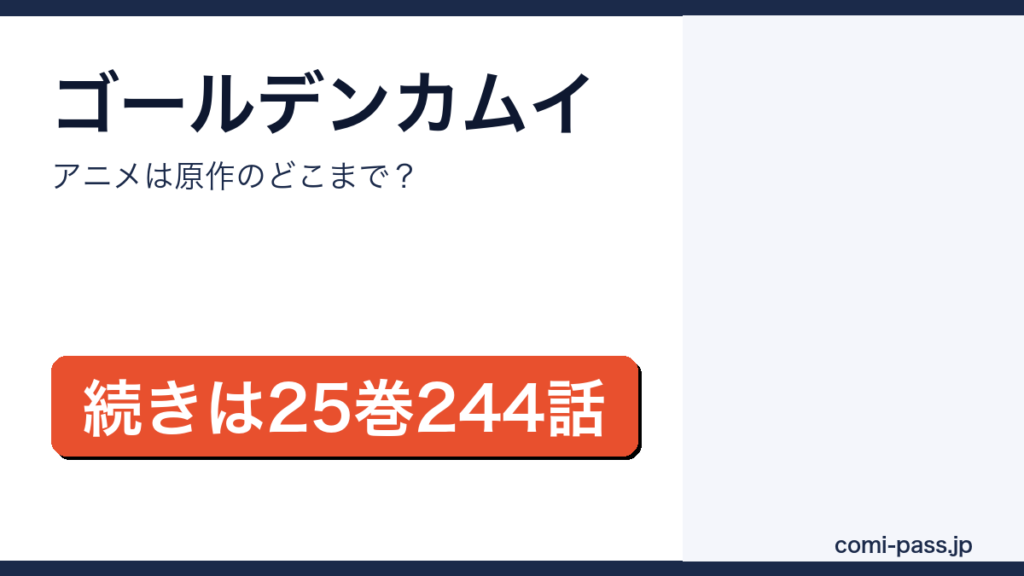 ゴールデンカムイのアニメと原作の対応を解説するアイキャッチ画像