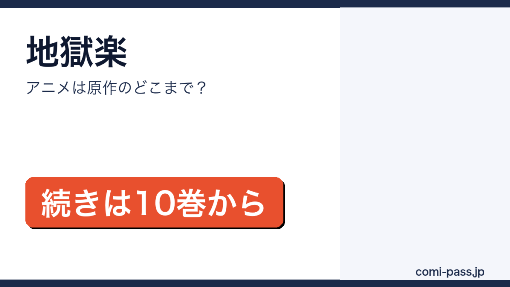 地獄楽のアニメと原作の対応を解説するアイキャッチ画像