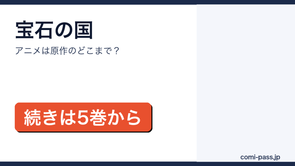 宝石の国のアニメと原作の対応を解説するアイキャッチ画像