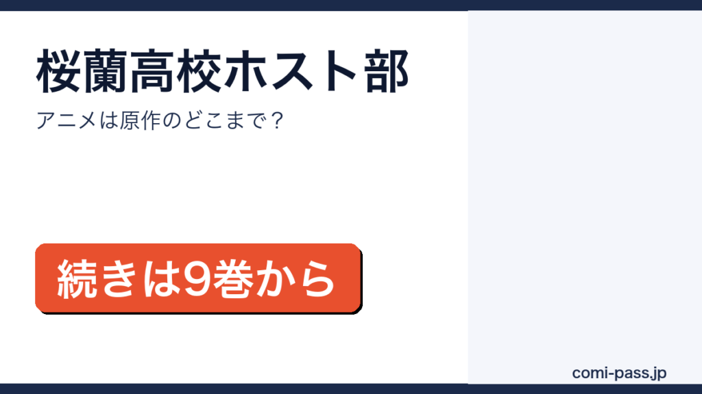 桜蘭高校ホスト部のアニメと原作の対応を解説するアイキャッチ画像
