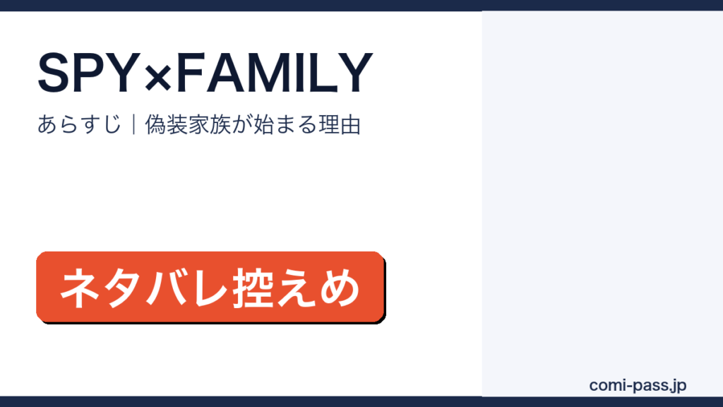 SPY×FAMILYのあらすじを解説するアイキャッチ画像