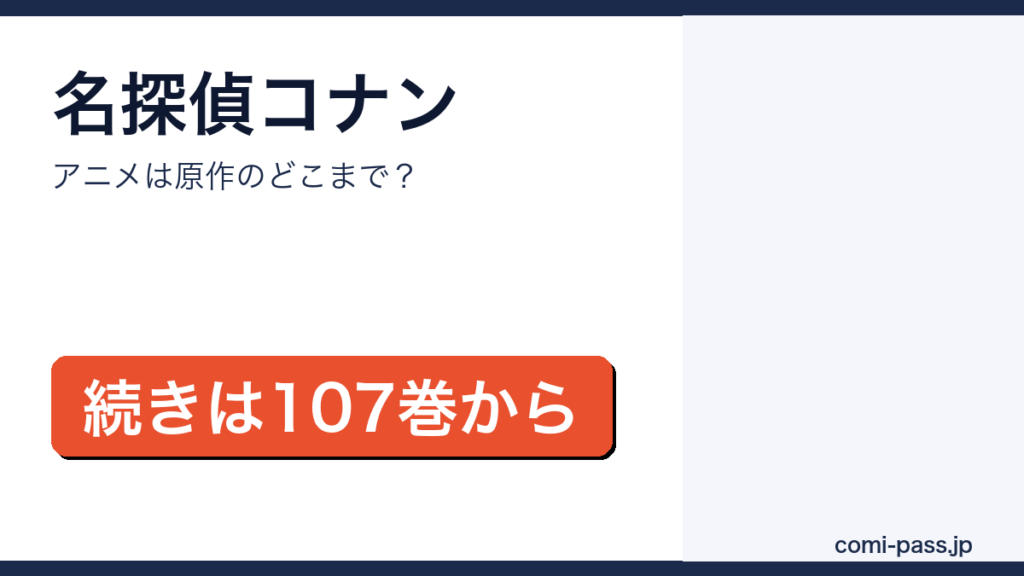 名探偵コナンのアニメと原作の対応を解説するアイキャッチ画像