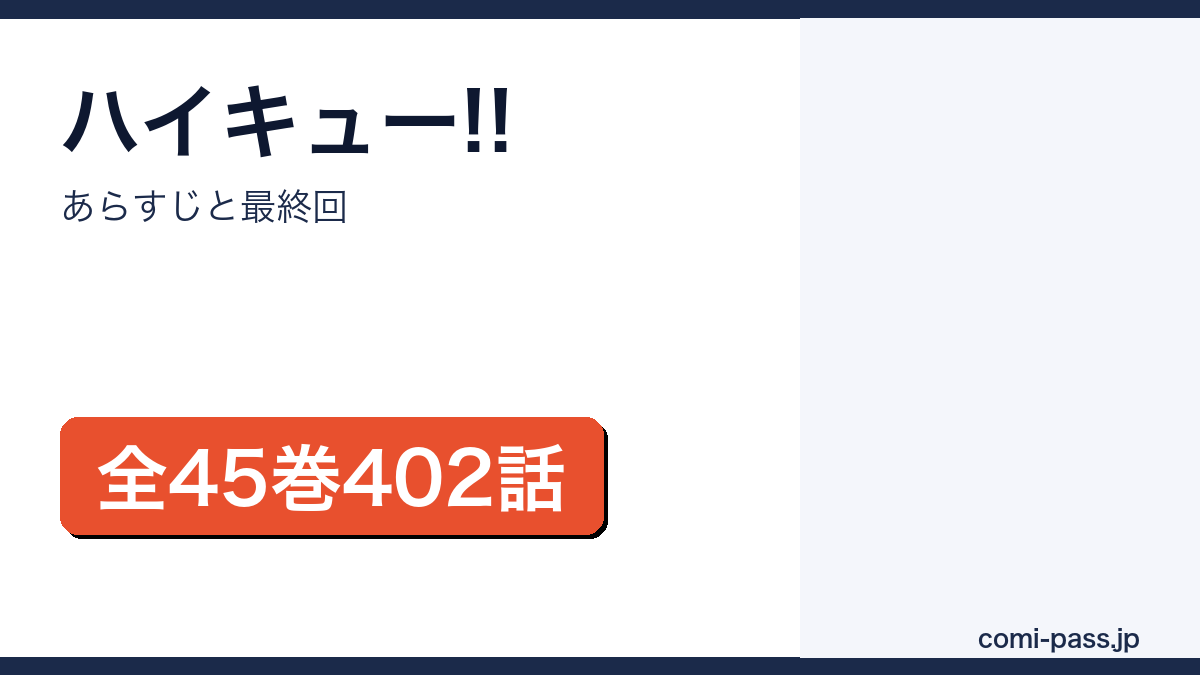 ハイキュー!!のあらすじと最終回を解説するアイキャッチ画像